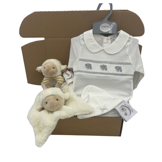 Elephant All In One Lullaby Lamb Baby Gift Box - Suitable from Birth
