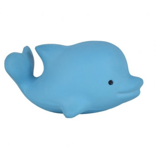 Tikiri Gift Boxed Dolphin Natural Rubber Rattle & bath Toy - Suitable From Birth