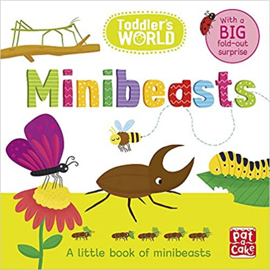 Toddler's World Minibeasts Fold Out Surprise Board Book - Interest age 1-3 Years