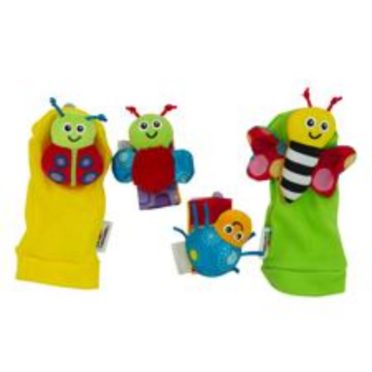 Lamaze Gardenbug Wrist Rattle Footfinder Set - Suitable From Birth