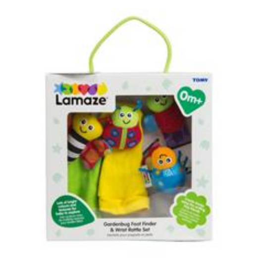 Lamaze Gardenbug Wrist Rattle Footfinder Set - Suitable From Birth