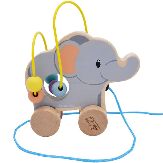 Studio Circus Rolling Bead Coaster Elephant - 12 Months +