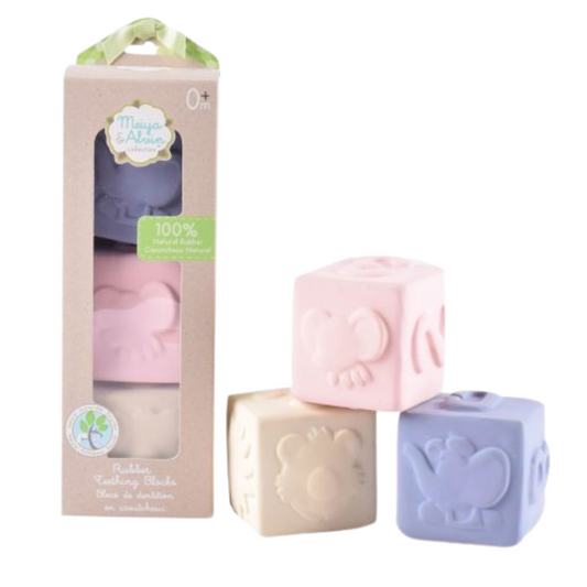 Tikiri Natural Rubber Cubes- Meiya and Alvin - Suitable from Birth