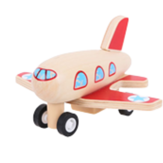 Bigjigs Toys Pull Back Plane  - Suitable 18 Months+