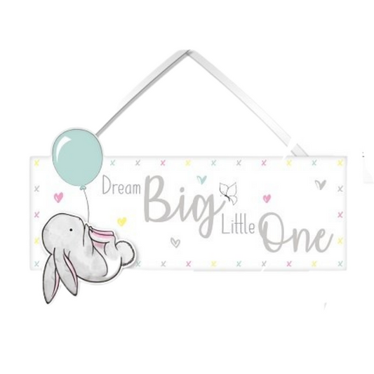 Wooden Baby Sign: Dream Big Little One