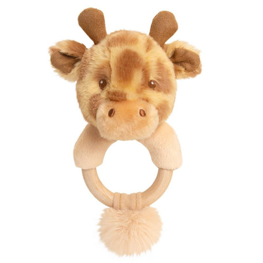 Keeleco Huggy Giraffe Ring Rattle - Keel Toys - 0 Months+