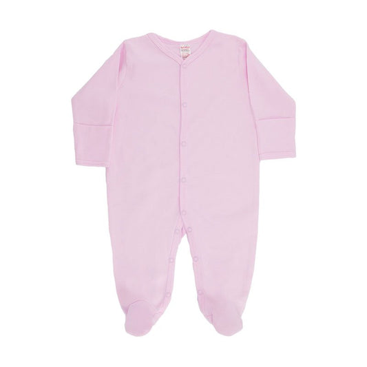 Soft Touch Pink Sleepsuit 100% Cotton Age 0-3 months