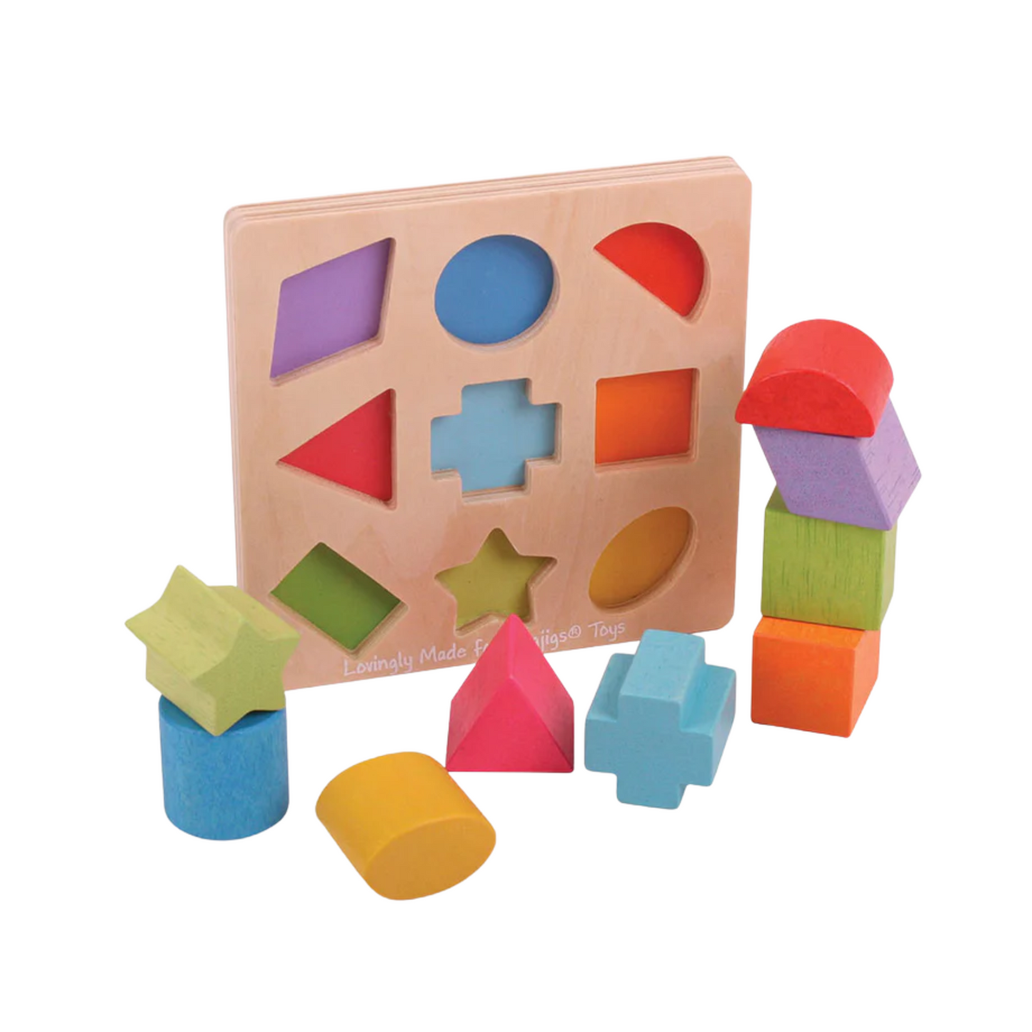 Bigjigs Toys First Shape Sorter Puzzle - Suitable 18 Months +