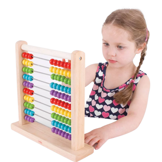 Bigjigs Toys Wooden Abacus - Suitable 18 Months+