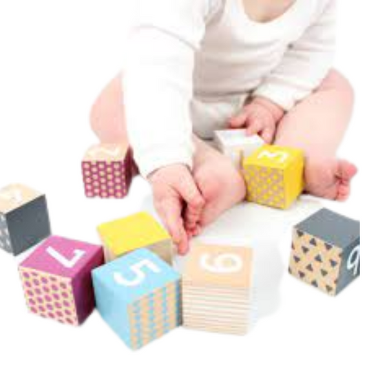 Bigjigs Toys Wooden Number Blocks - Suitable 6 Months +