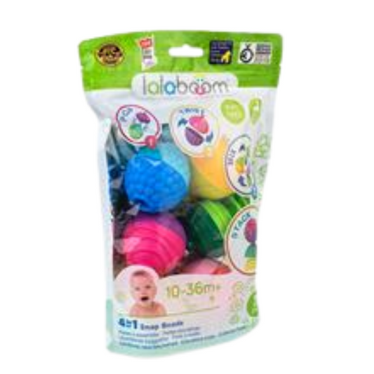 Lalaboom Educational Beads 12Pk - Suitable 10-38 Months