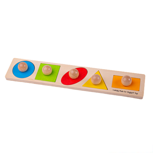 Bigjigs Toys Shape Matching Jigsaw Board - Suitable 12 Months +