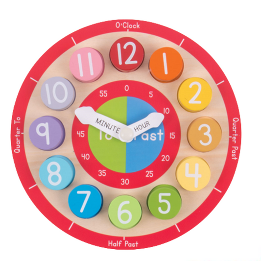 Bigjigs Toys Teaching Clock Puzzle- Suitable 18 Months +