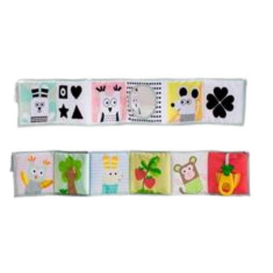 Taf Toys 3 in 1 Baby Book - suitable from birth with adult supervision